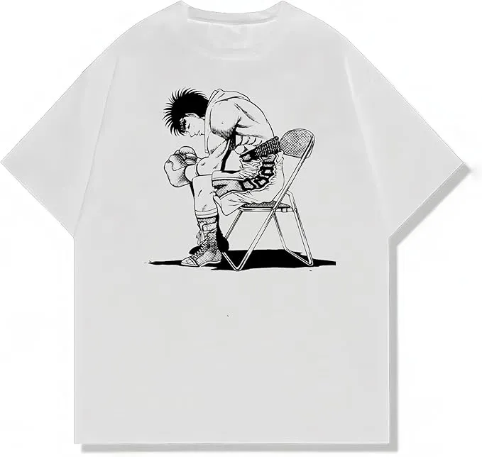 Japanese Anime Hajime No Ippo Merch Kamogawa Boxing, Manga T-Shirt, Unisex Vintage Y2K Graphic T-Shirt, Retro Aesthetic