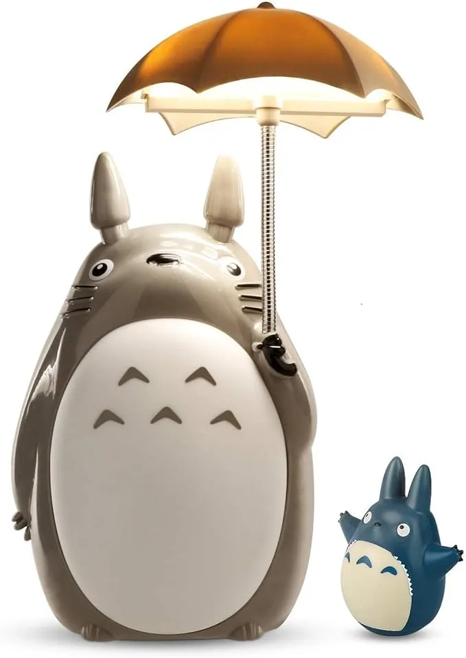 BATVOX Totoro Umbrella LED Night Light Kid's Character Lamp USB Charge (White Belly) Bonus Totoro Tumbler
